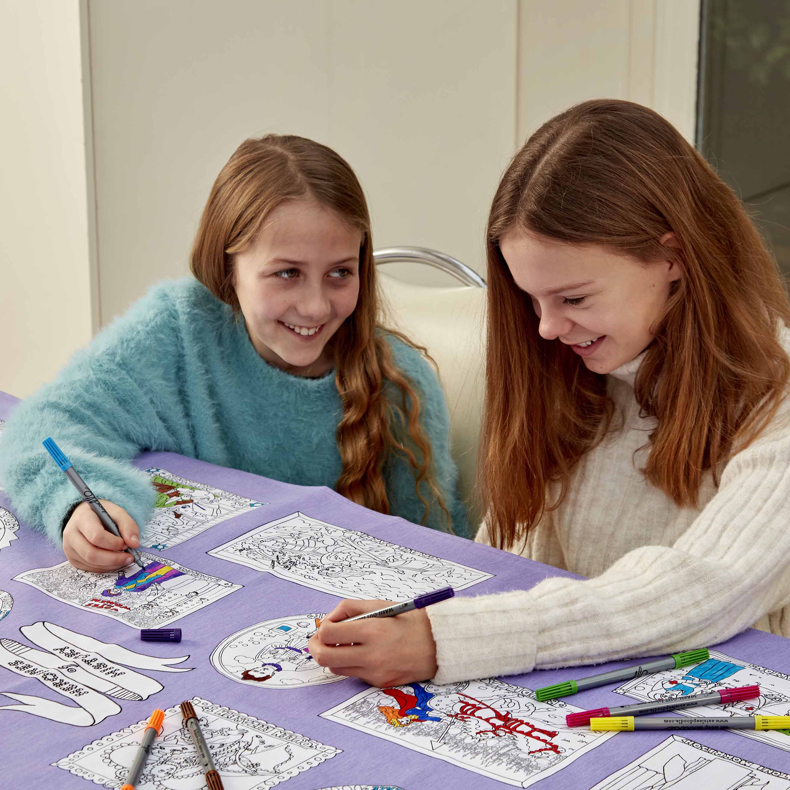 Kibakids - heroines of history tablecloth or wall-hanging