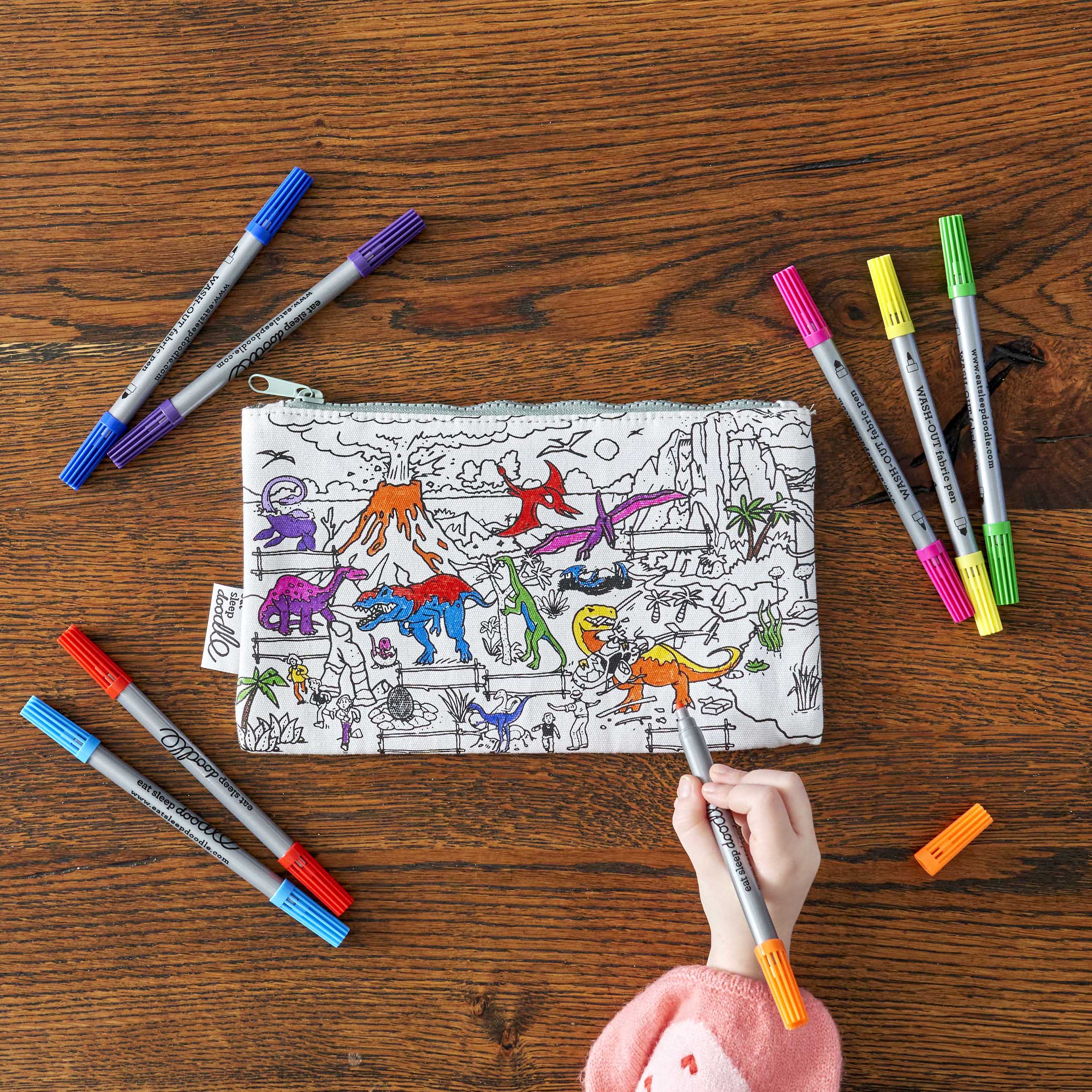 Kibakids - dinosaur pencil case - party pack of 10