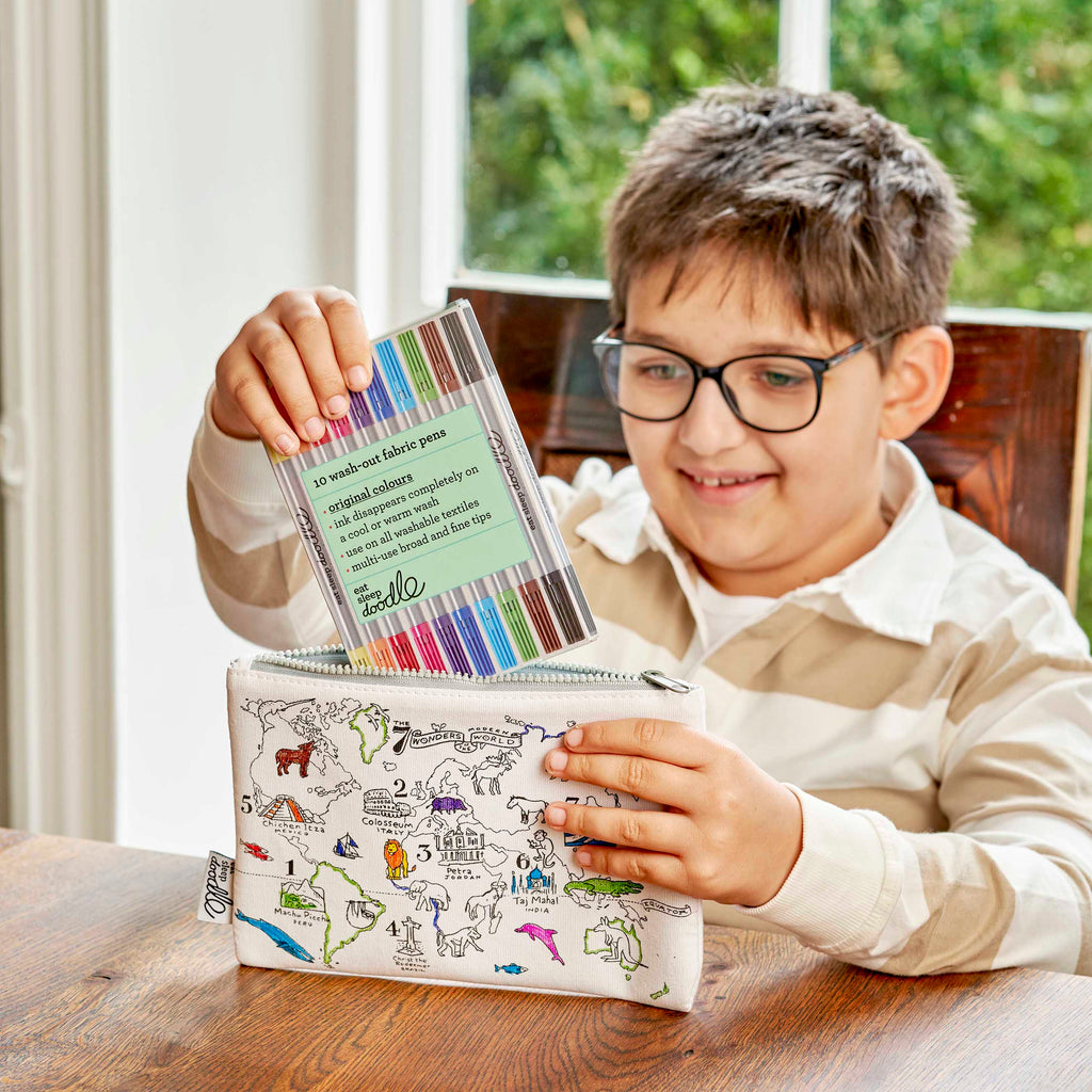 Kibakids - world map pencil case