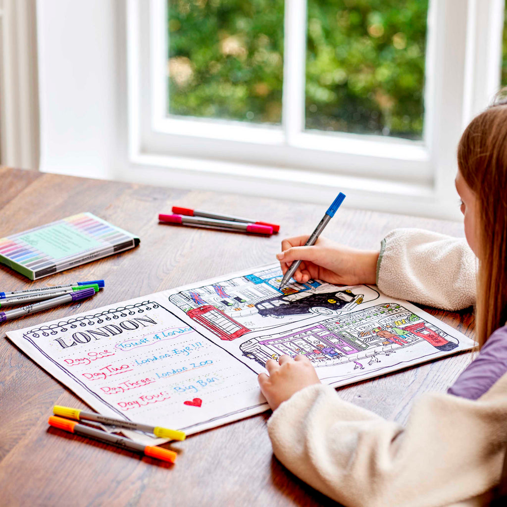 Kibakids - London placemat to go - party pack of 10