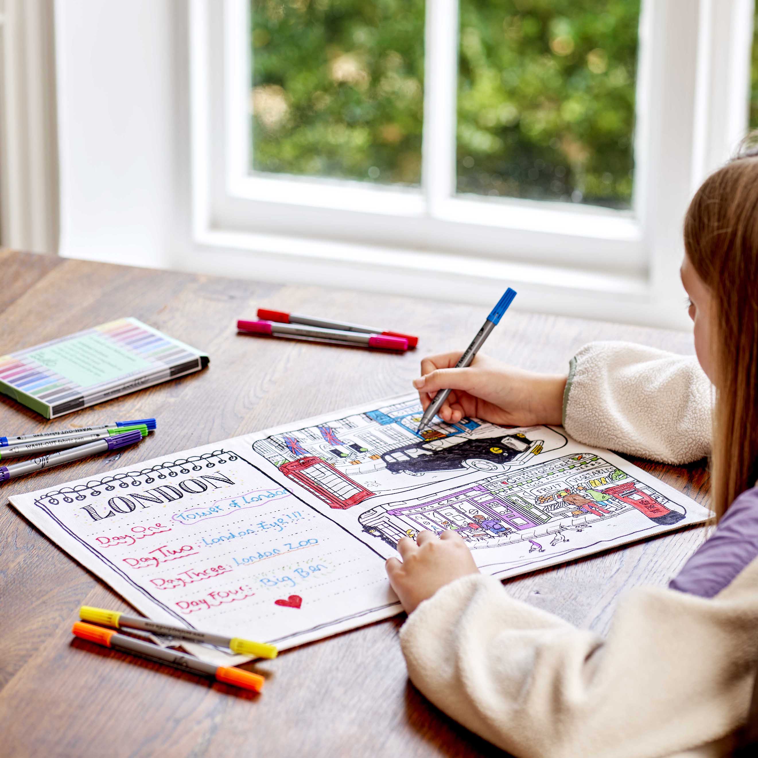 Kibakids - London placemat to go - party pack of 10