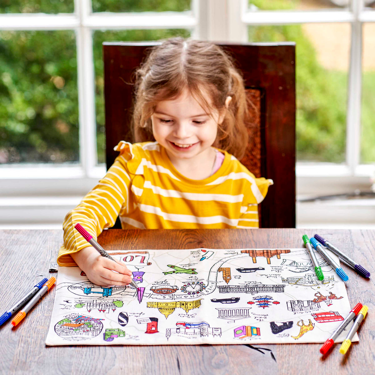 Kibakids - London placemat to go - party pack of 10