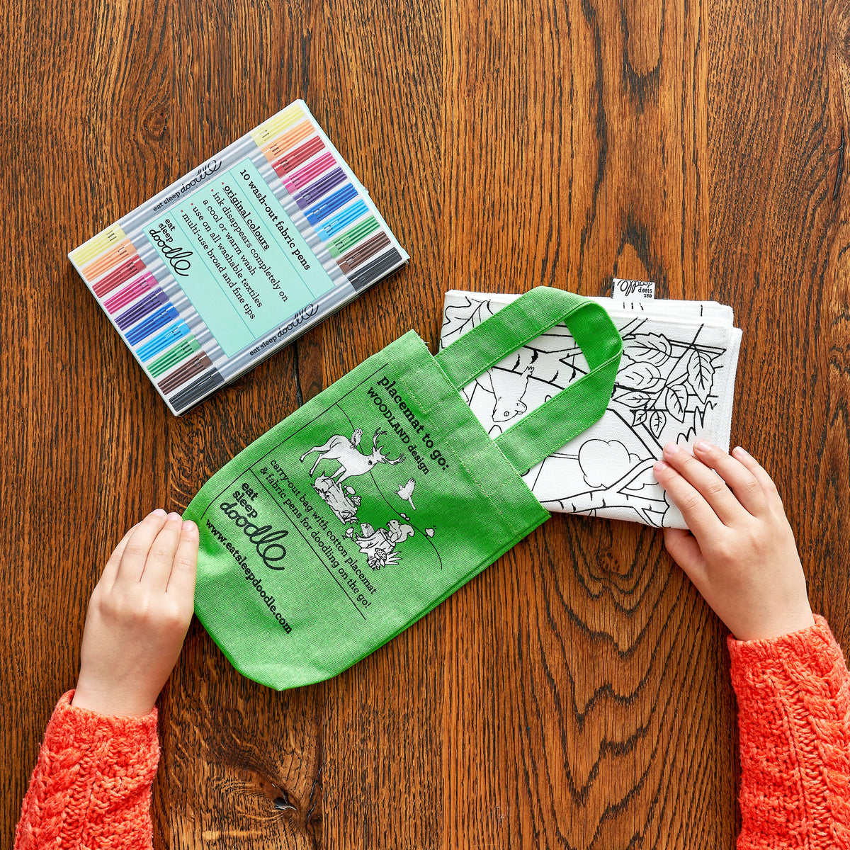 Kibakids - Woodland Reusable Colour-In Placemat for Kids