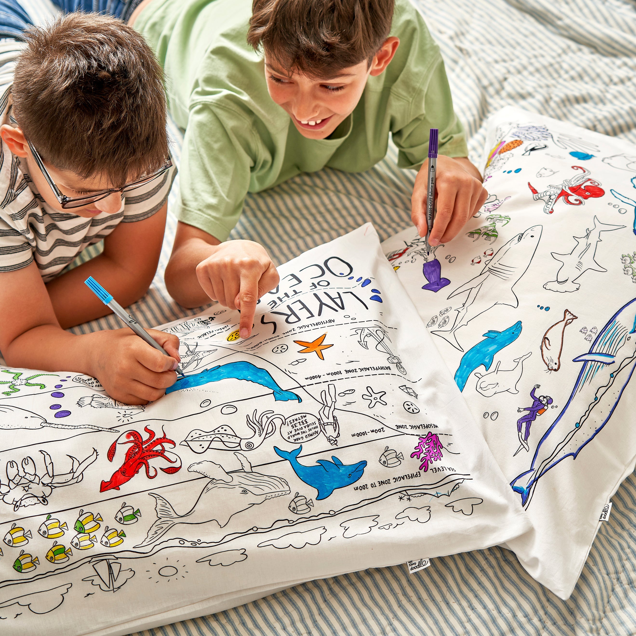 Kibakids - under the sea pillowcase