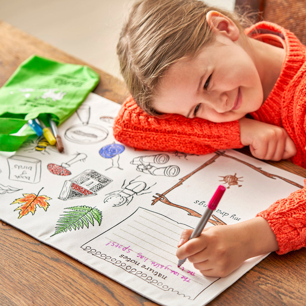 Kibakids - Woodland Reusable Colour-In Placemat for Kids