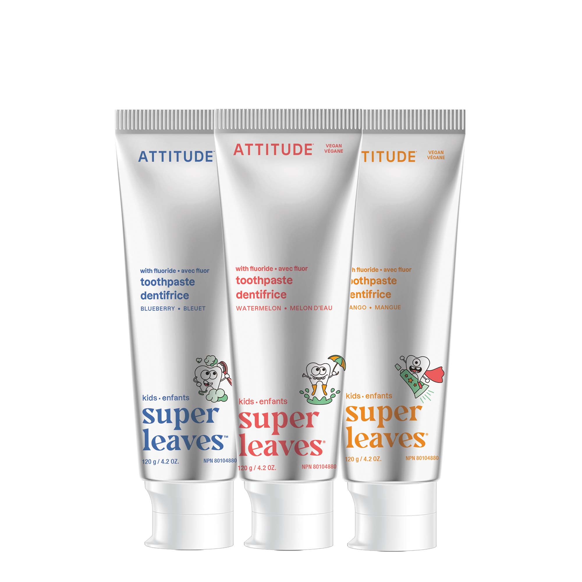 Kids Fluoride Toothpaste 3-Pack