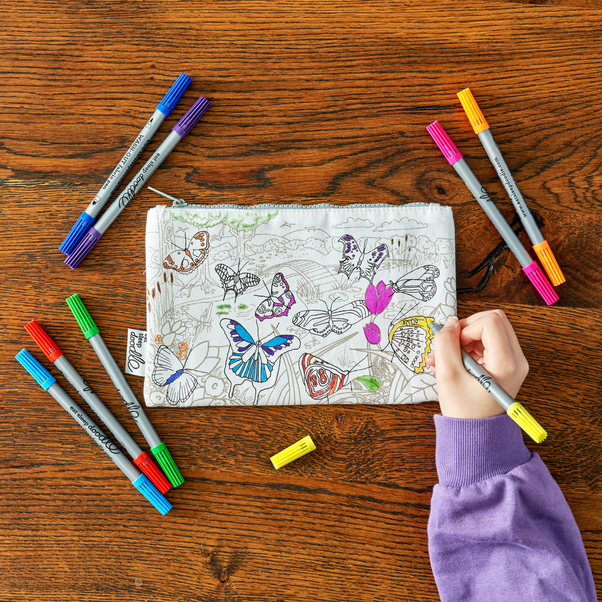 Kibakids - butterfly pencil case - party pack of 10