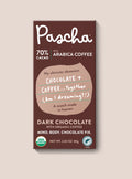 Shavelo - 70% Cacao Organic Vegan Dark Chocolate Bar with Arabica Coffee (10 Bar Pack)