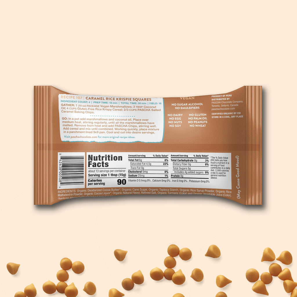 Shavelo - NEW! Organic & Vegan Salted Caramel Baking Chips (8 Bags)