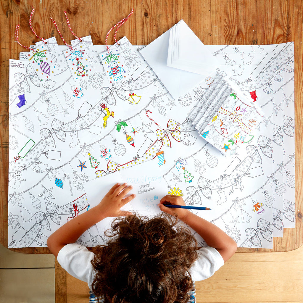 Kibakids - colour-in Christmas craft activity pack