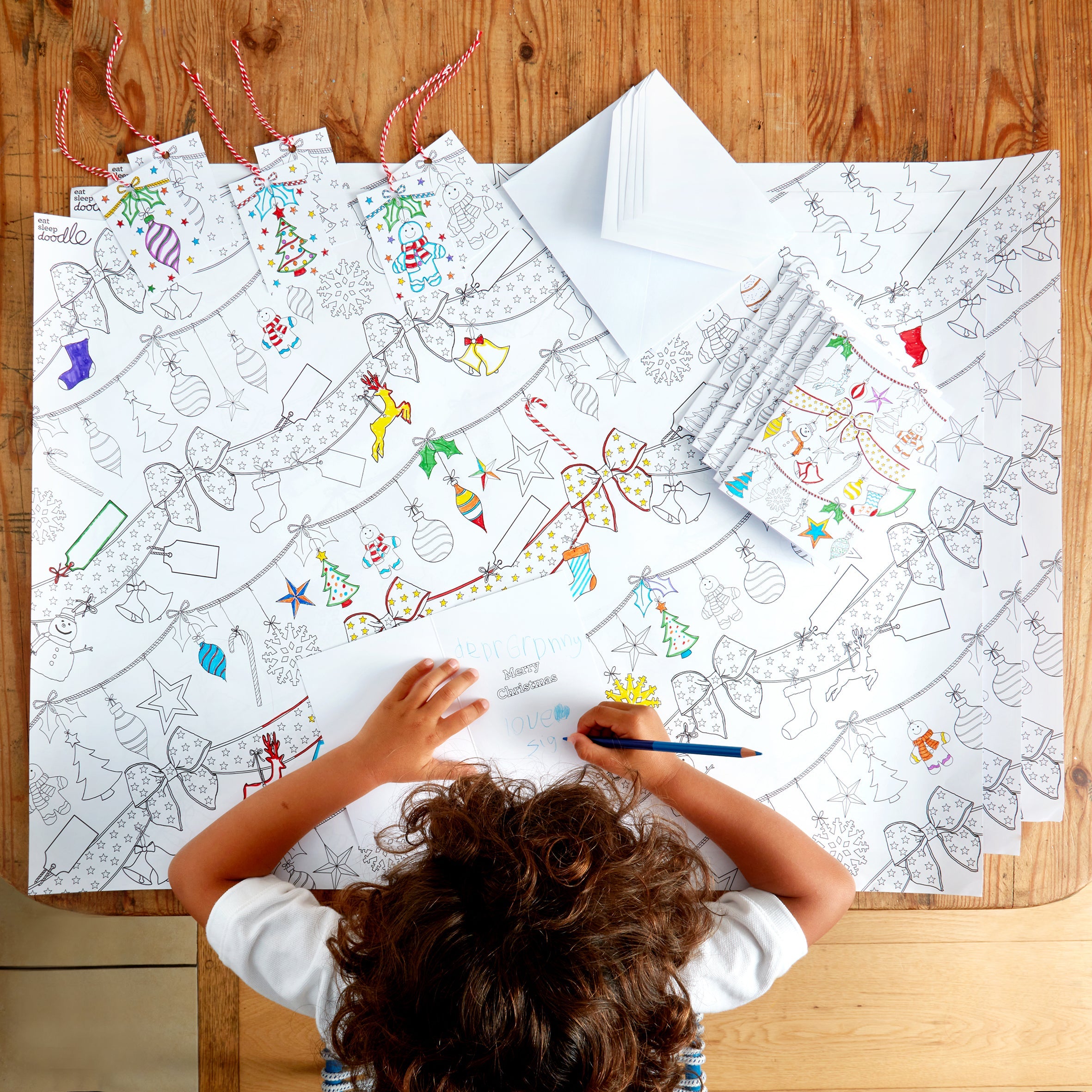 Kibakids - colour-in Christmas craft activity pack