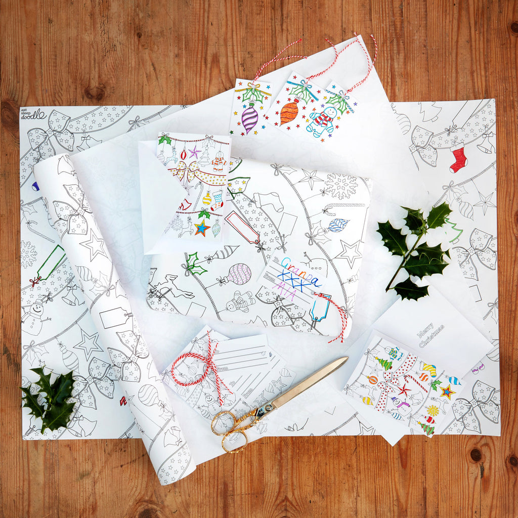 Kibakids - colour-in Christmas craft activity pack