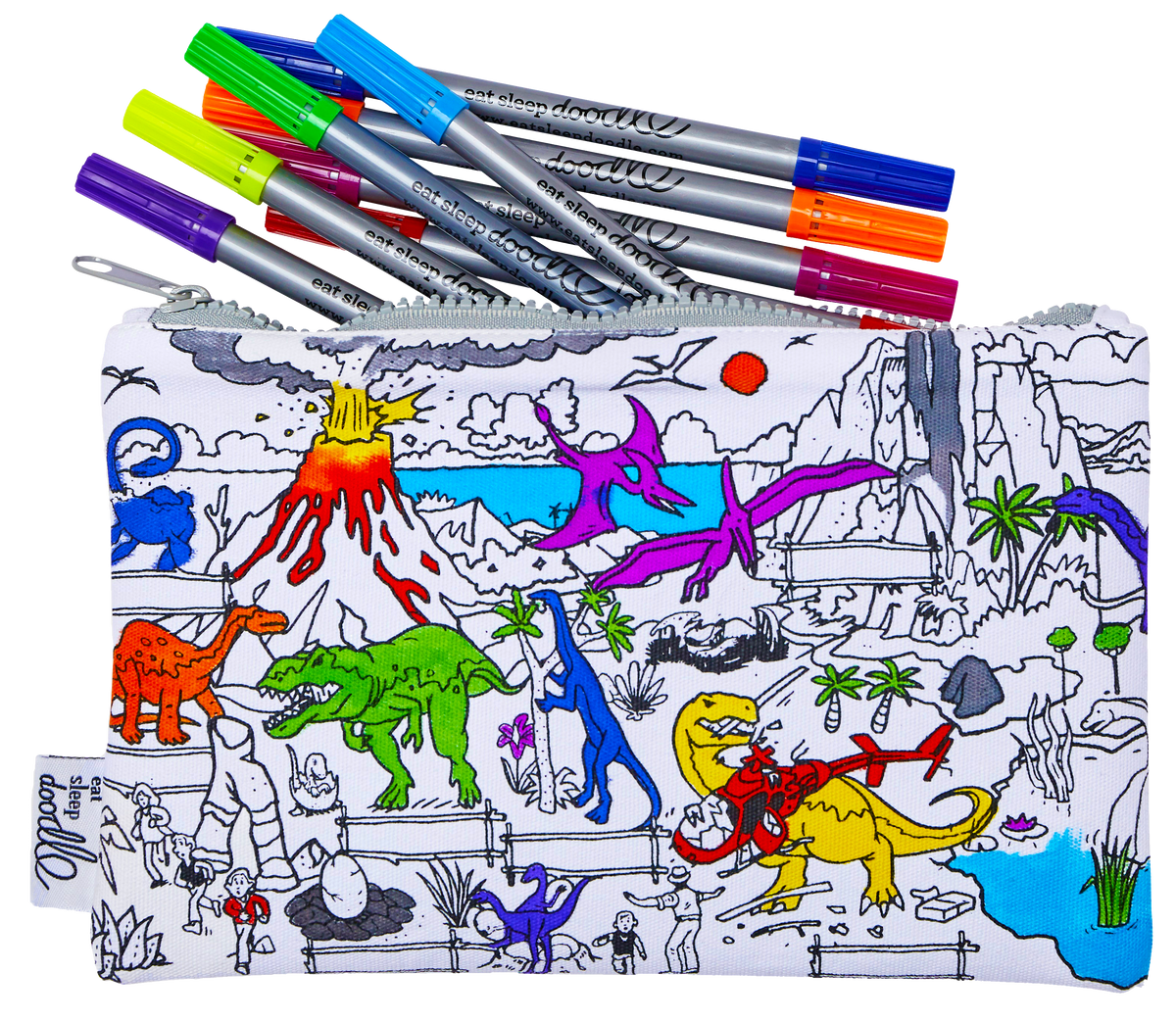 Kibakids - dinosaur pencil case - party pack of 10