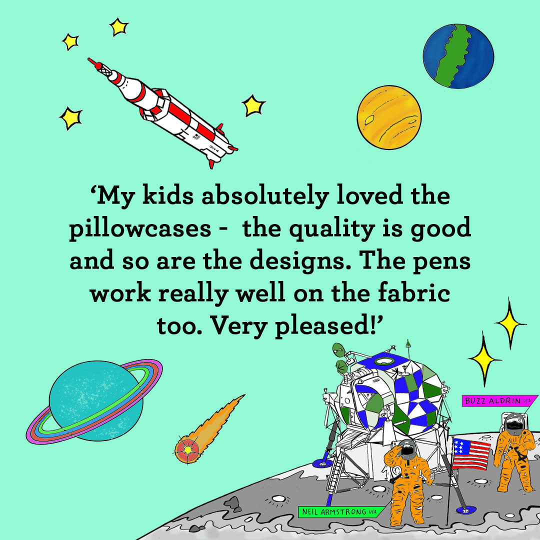 Kibakids - space explorer pillowcase