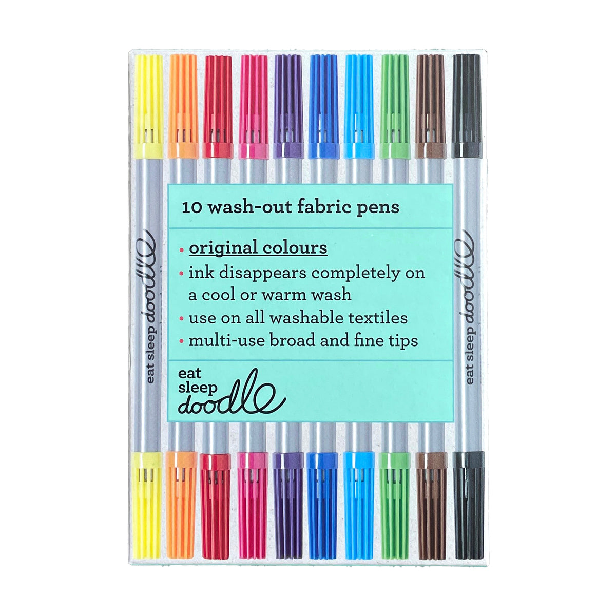 Kibakids - doodle wash-out pen set: classic colours
