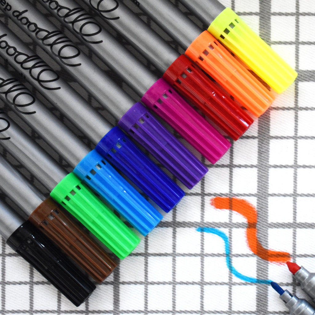 Kibakids - doodle wash-out pen set: classic colours