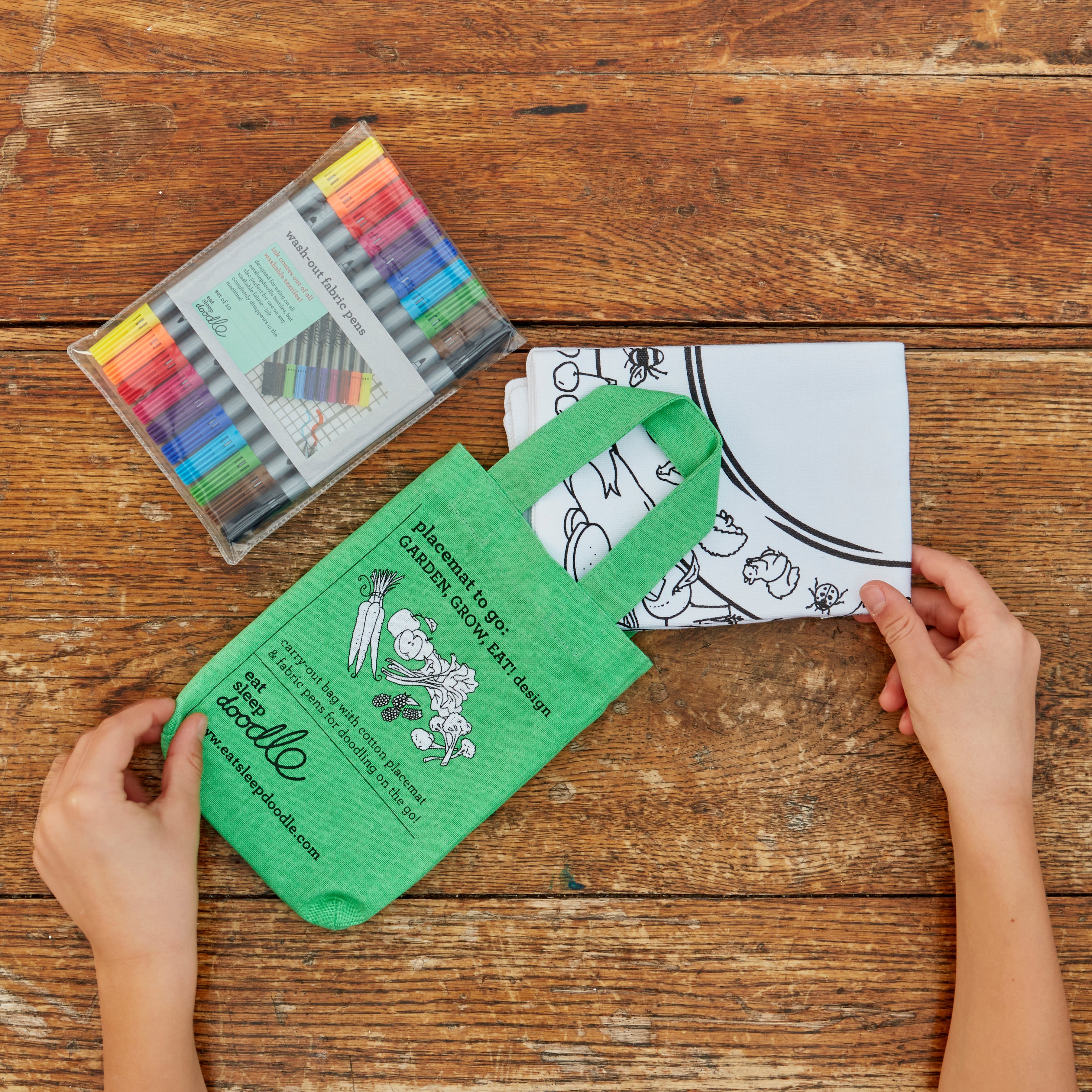 Kibakids - garden, grow, eat! placemat to go - party pack of 10