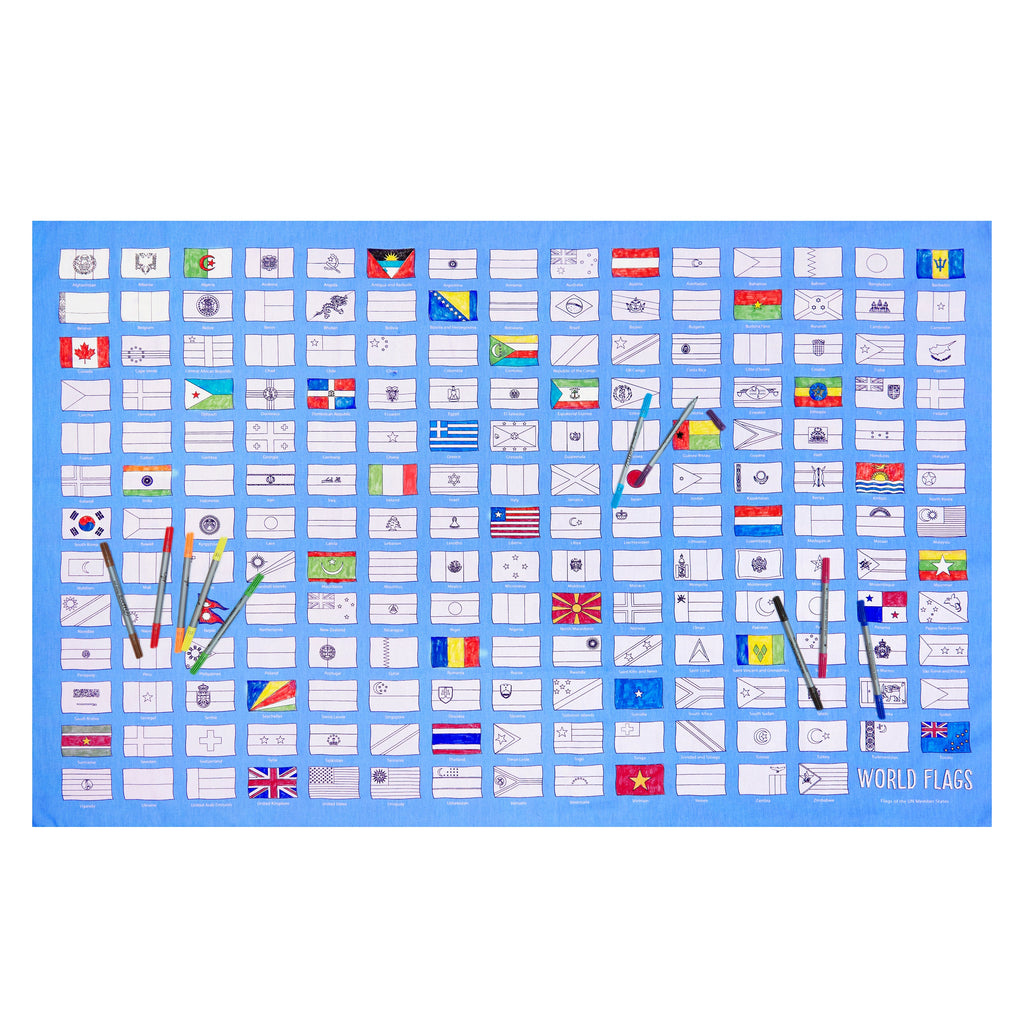 Kibakids - world flags tablecloth