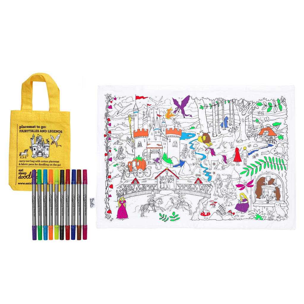 Kibakids - fairytale placemat to go - party pack of 10