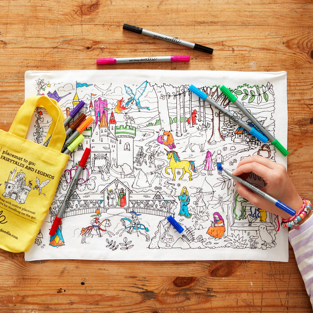 Kibakids - fairytale placemat to go - party pack of 10