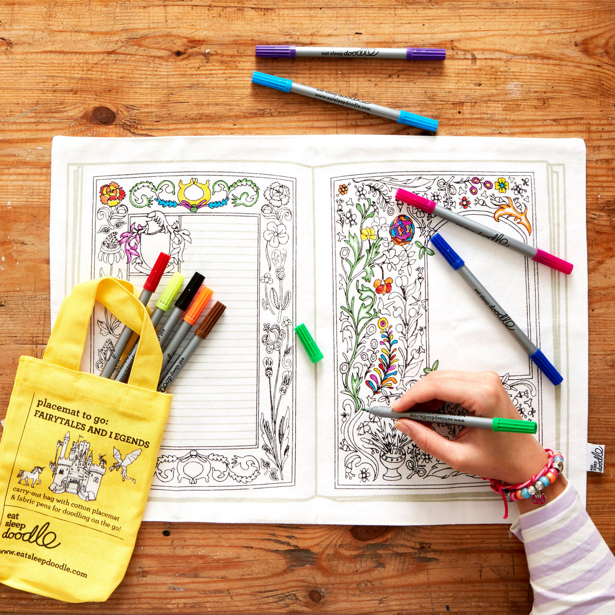 Kibakids - fairytale placemat to go - party pack of 10