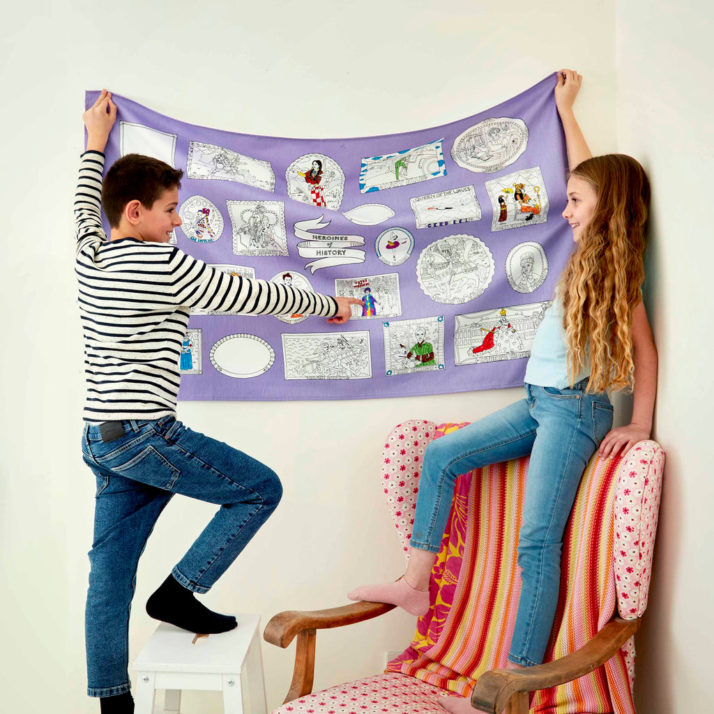 Kibakids - heroines of history tablecloth or wall-hanging