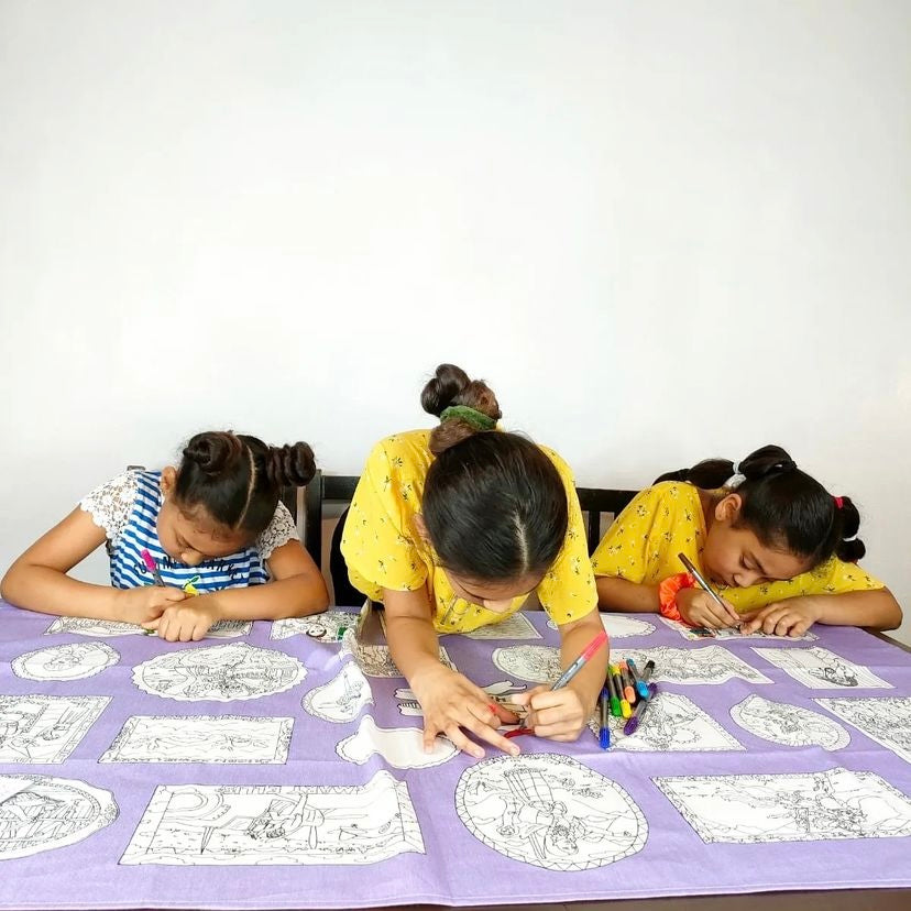 Kibakids - heroines of history tablecloth or wall-hanging