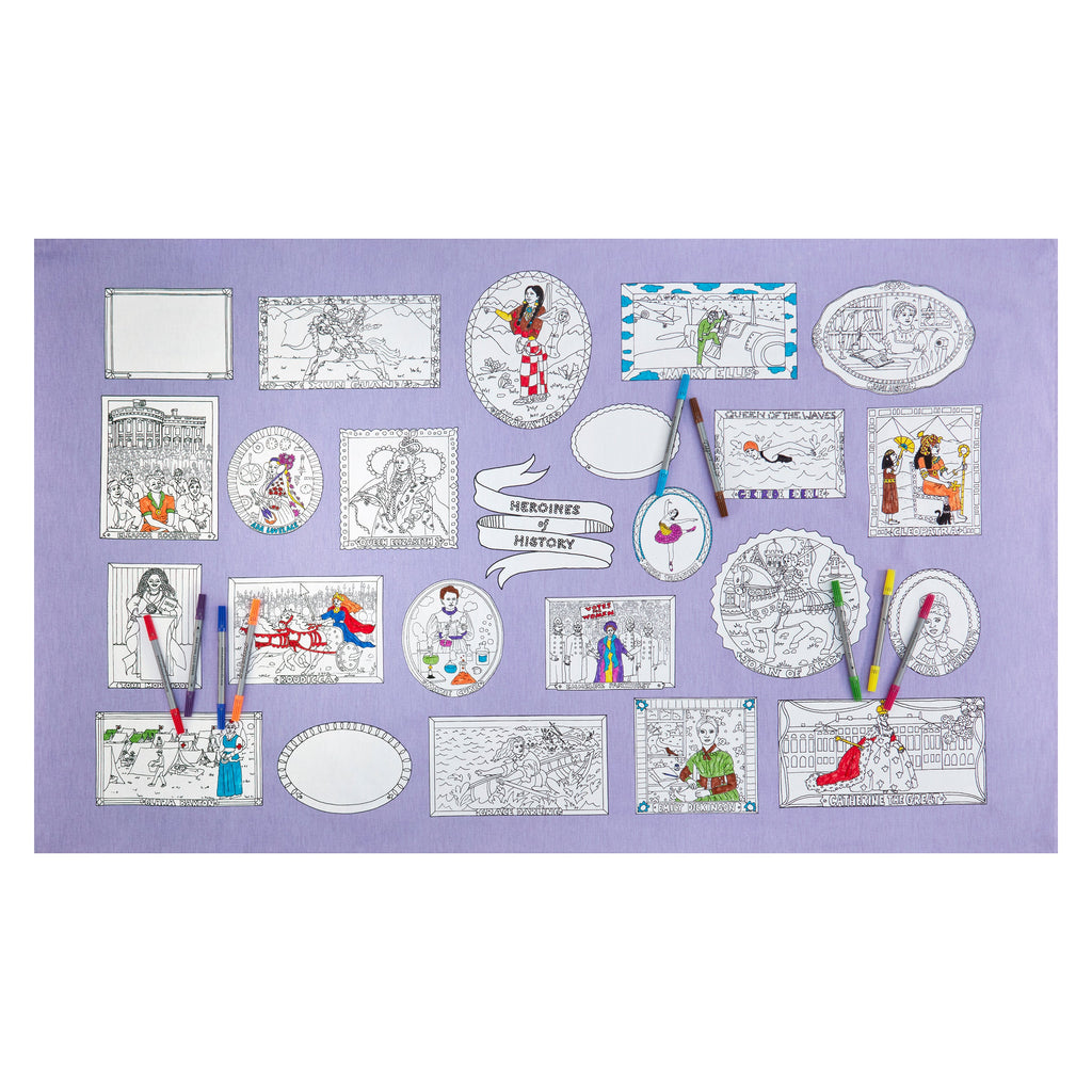 Kibakids - heroines of history tablecloth or wall-hanging