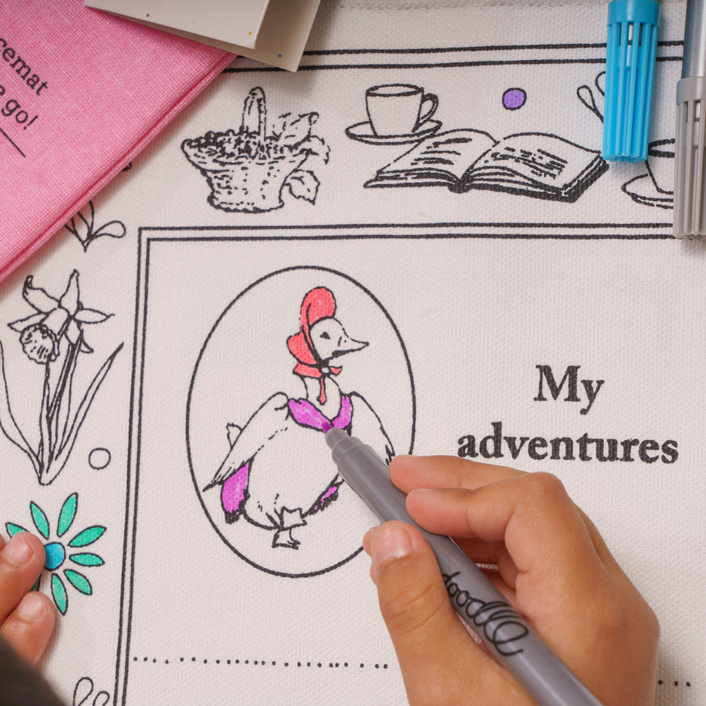 Kibakids - Jemima Puddle-Duck™ Reusable Colour-In Placemat for Kids