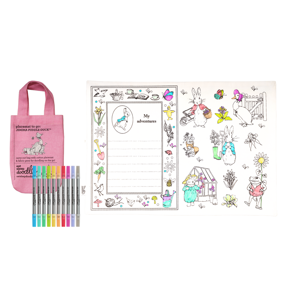 Kibakids - Jemima Puddle-Duck™ Reusable Colour-In Placemat for Kids