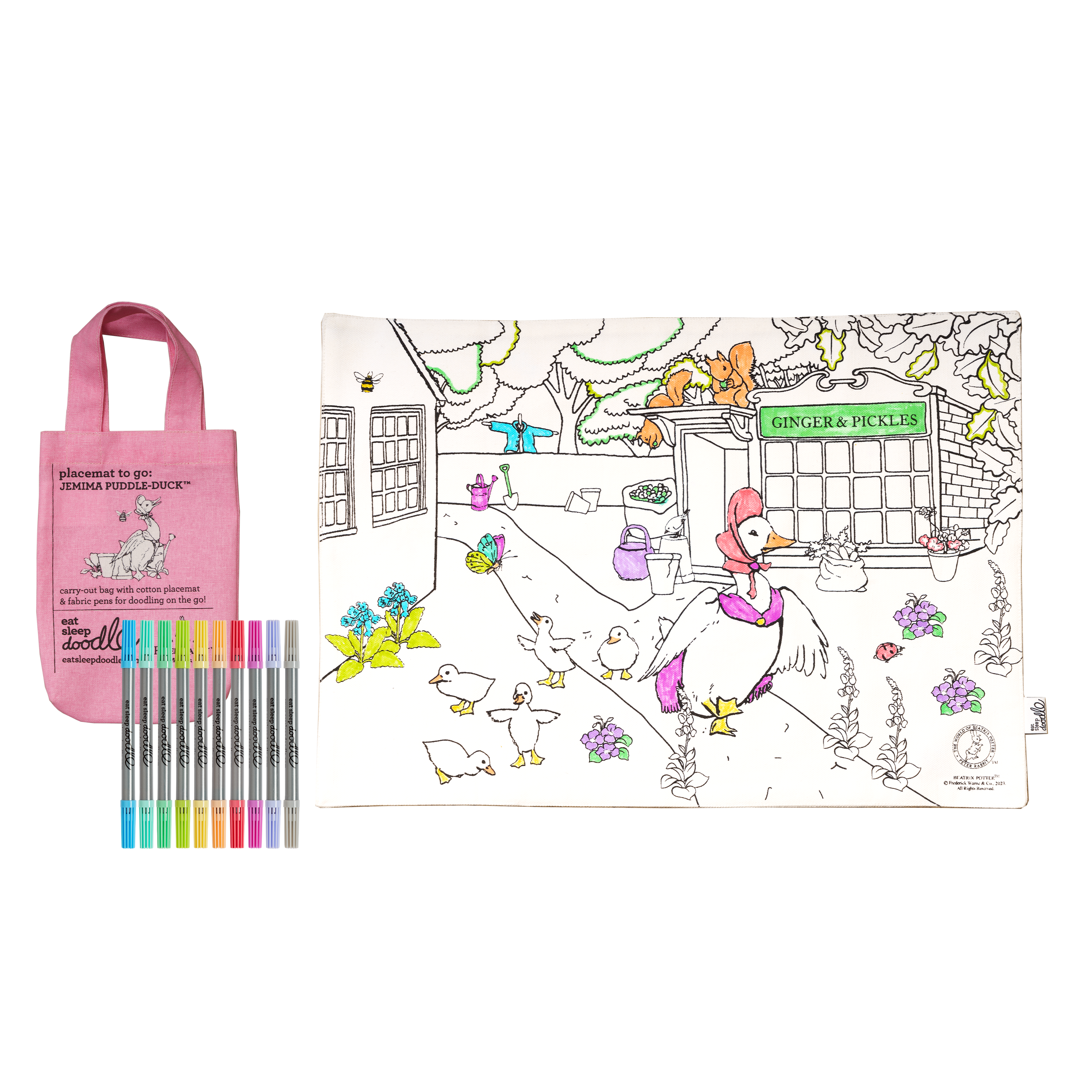 Kibakids - Jemima Puddle-Duck™ Reusable Colour-In Placemat for Kids