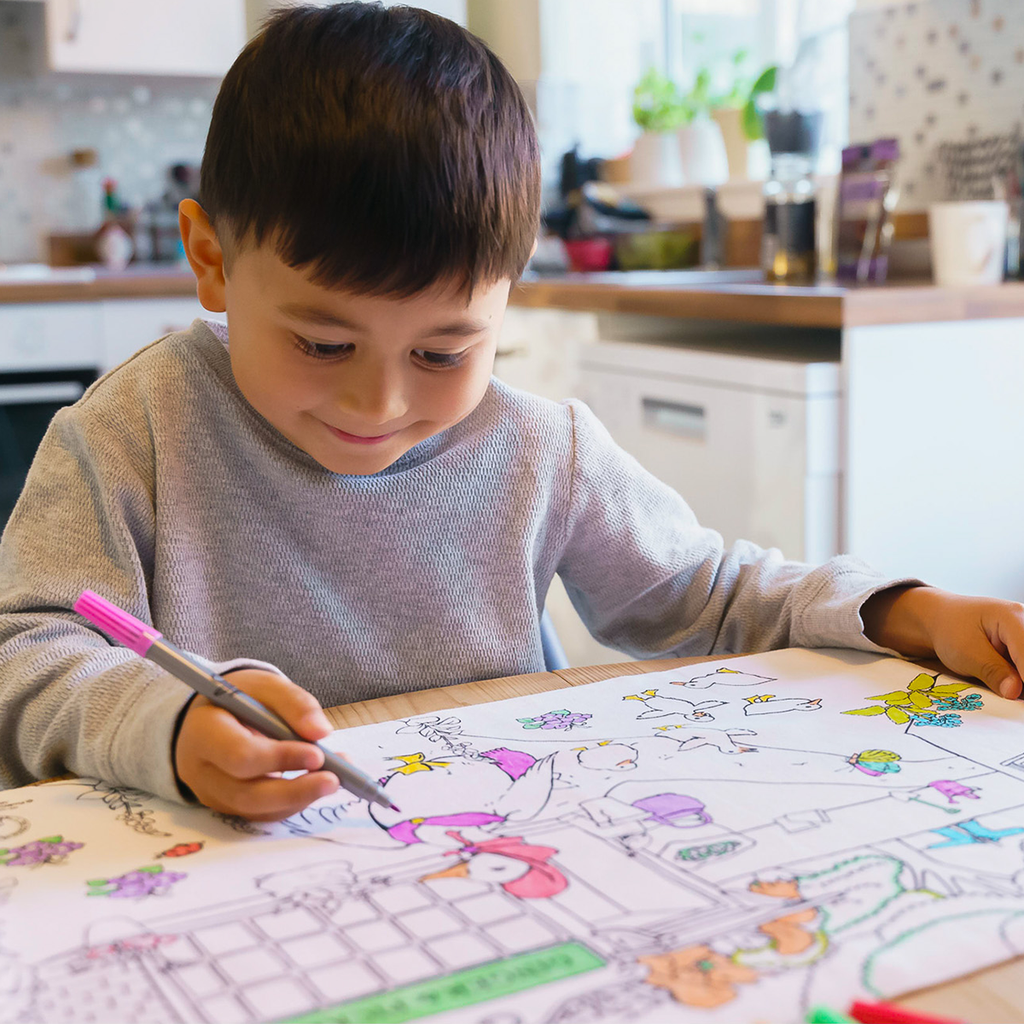 Kibakids - Jemima Puddle-Duck™ Reusable Colour-In Placemat for Kids