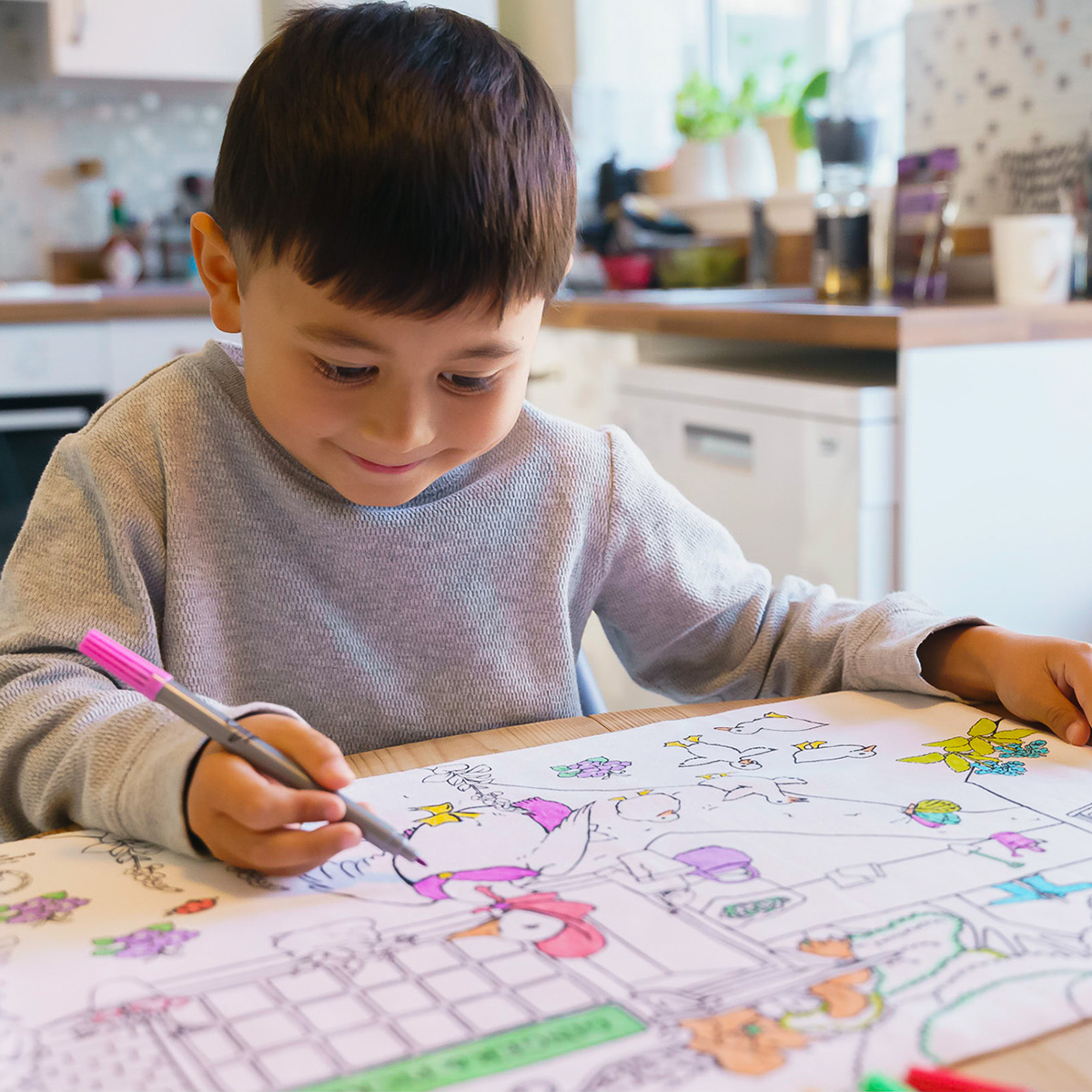 Kibakids - Jemima Puddle-Duck™ Reusable Colour-In Placemat for Kids