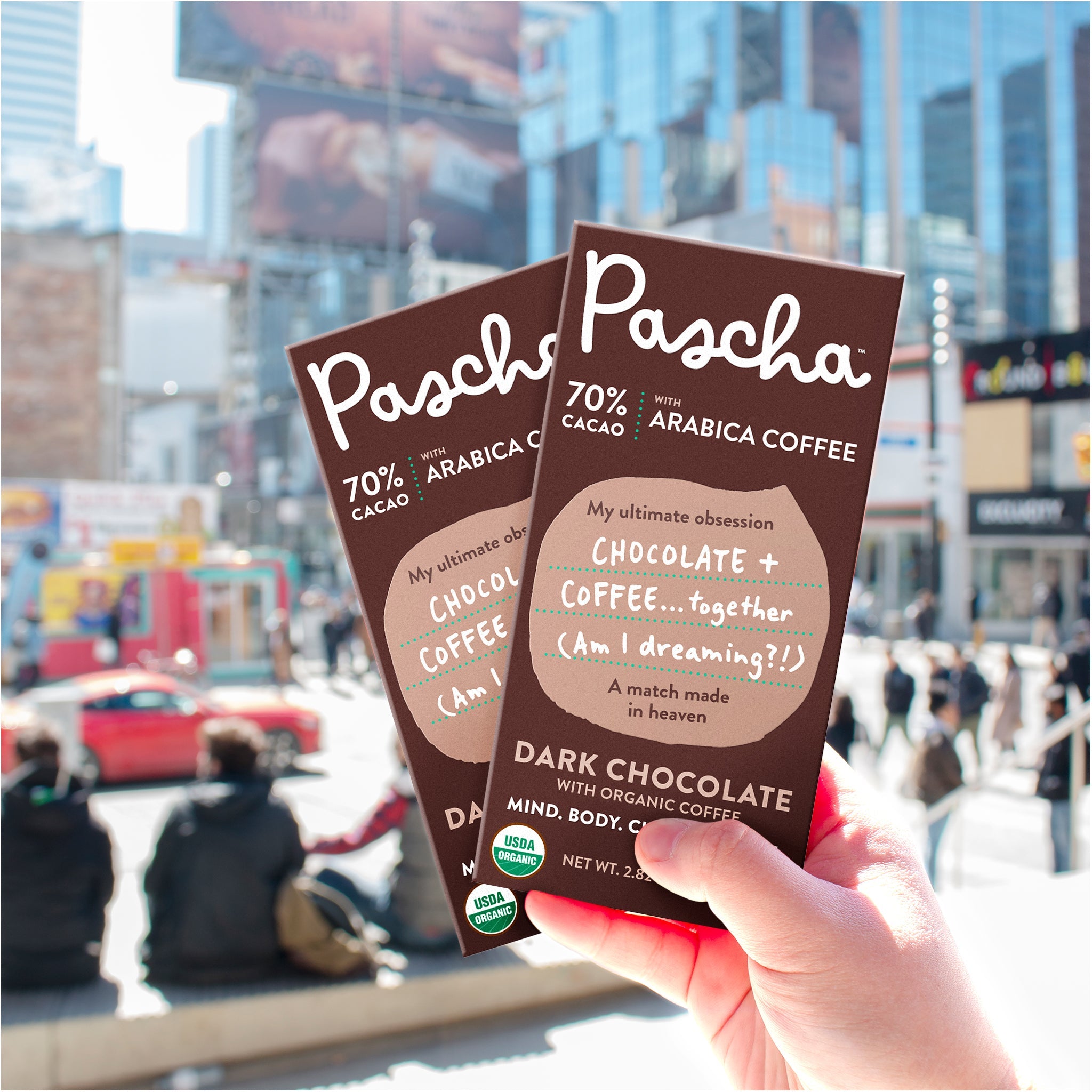Shavelo - 70% Cacao Organic Vegan Dark Chocolate Bar with Arabica Coffee (10 Bar Pack)