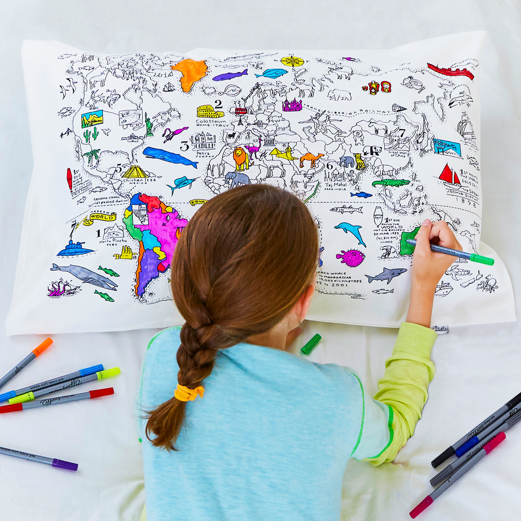 Kibakids - ultimate sleepover bundle - colour your own pillowcase