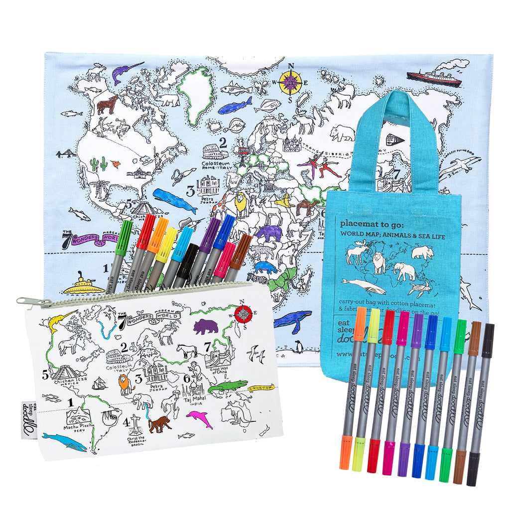 Kibakids - world map colour in bundle