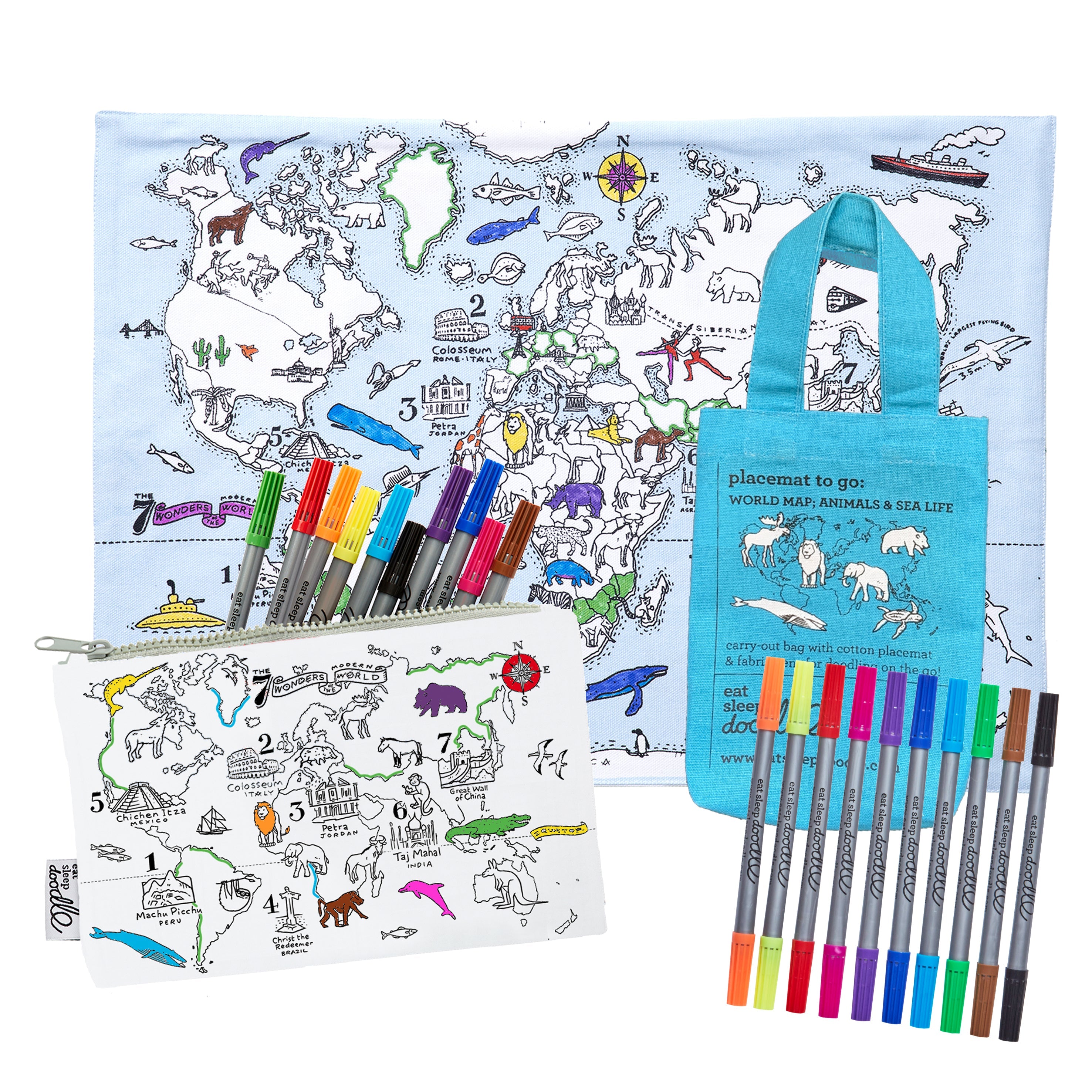 Kibakids - world map colour in bundle