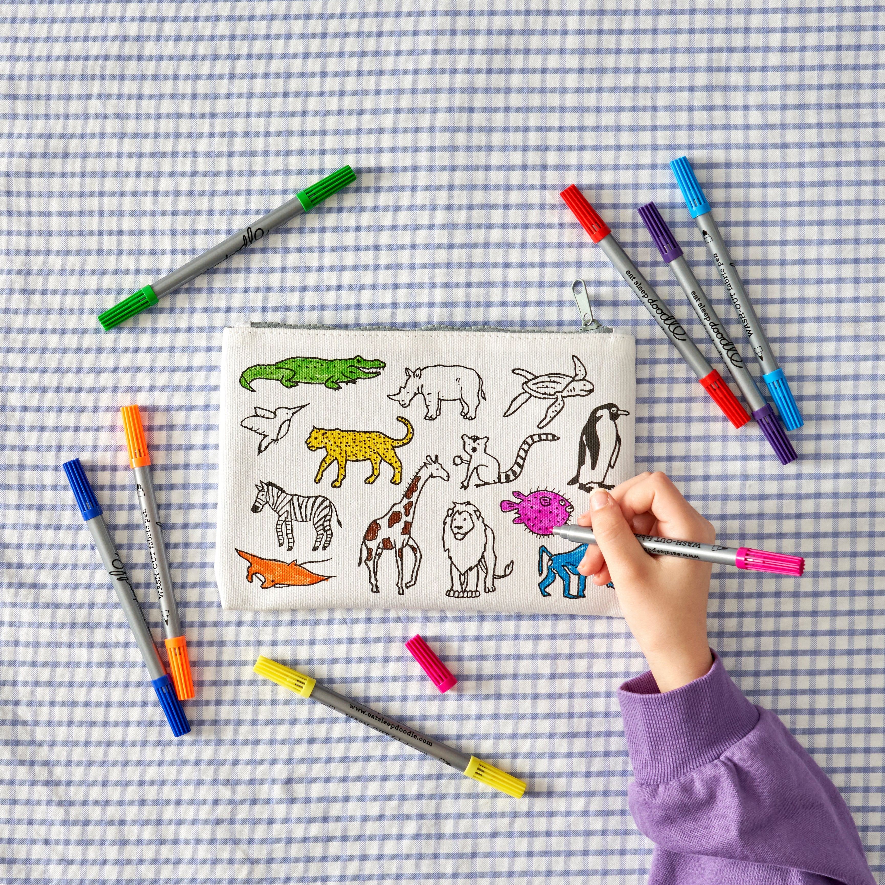 Kibakids - world map pencil case