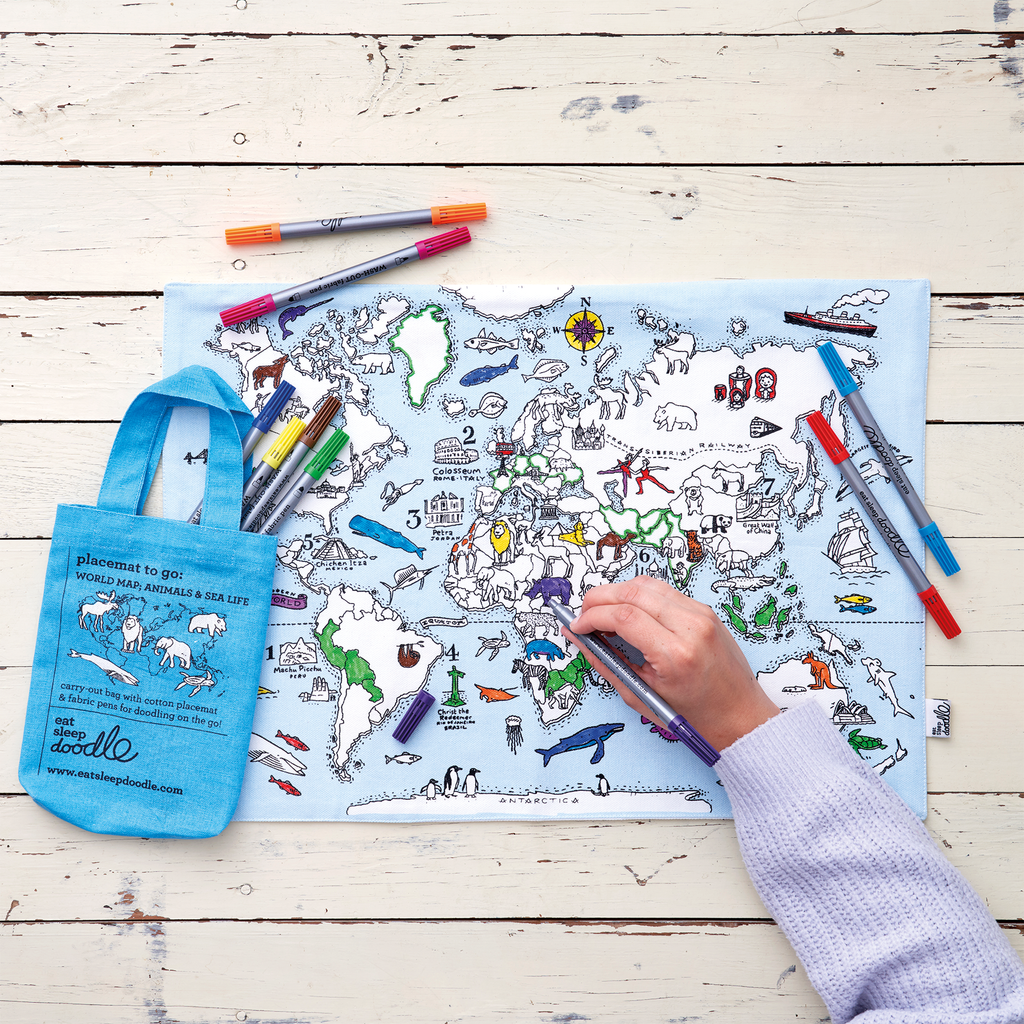 Kibakids - world map colour in bundle