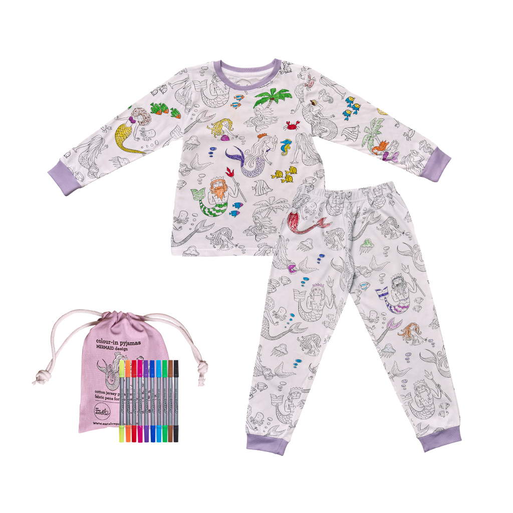 Kibakids - mermaid colour in pyjamas