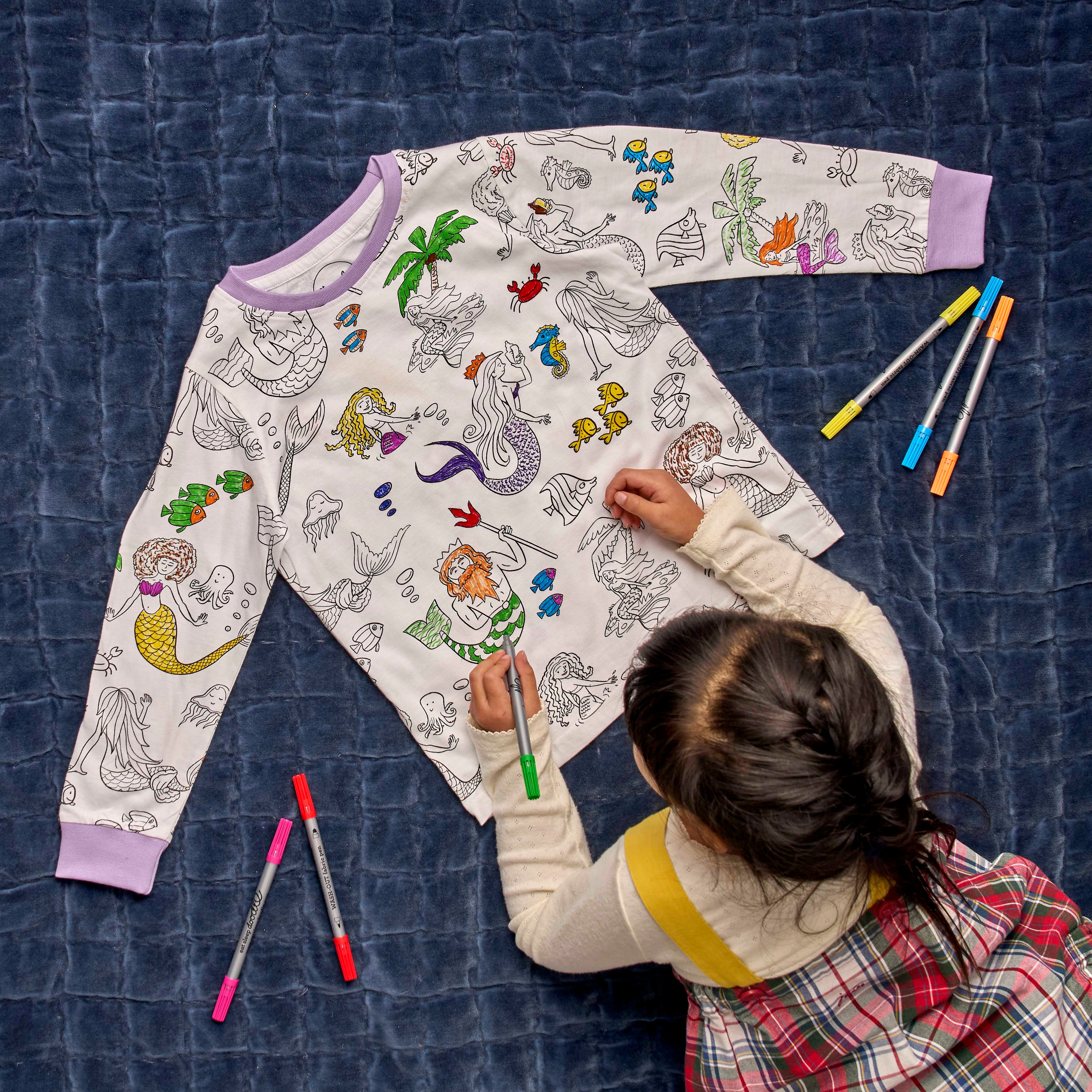 Kibakids - mermaid colour in pyjamas