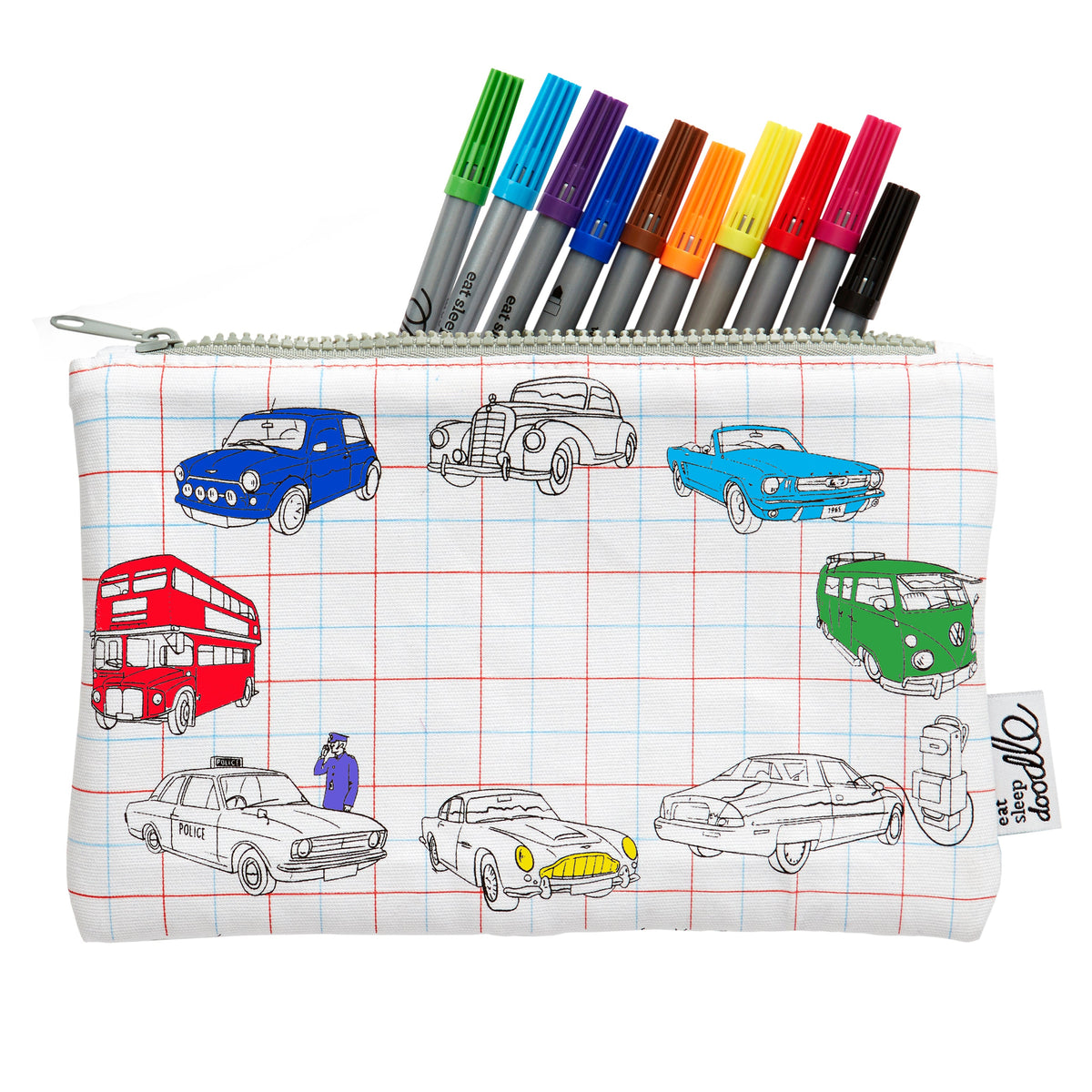 Kibakids - cars, trucks & tractors pencil case