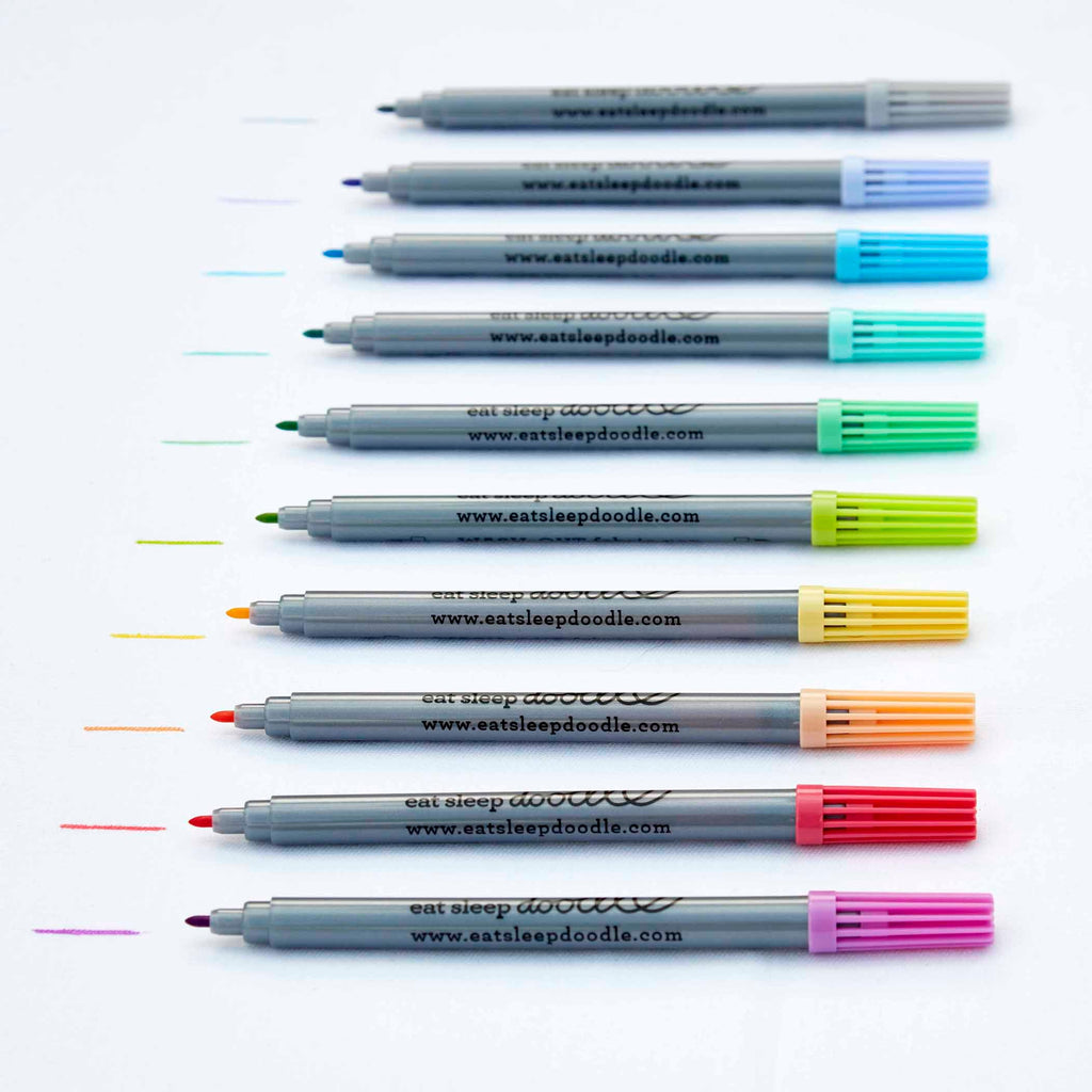 Kibakids - doodle wash-out pen set: pastel edition