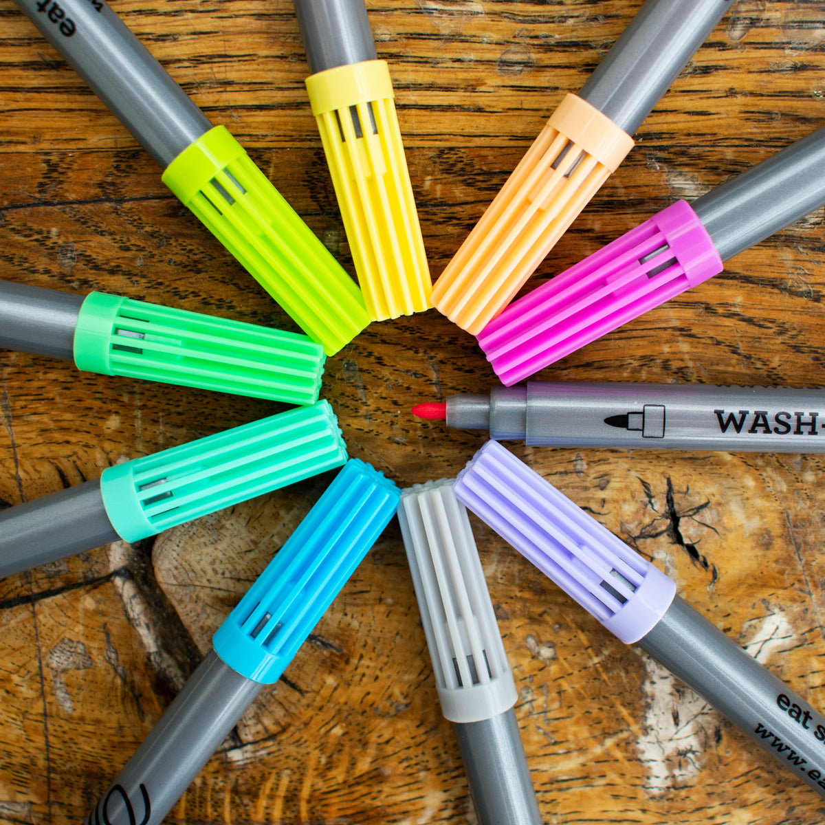 Kibakids - doodle wash-out pen set: pastel edition