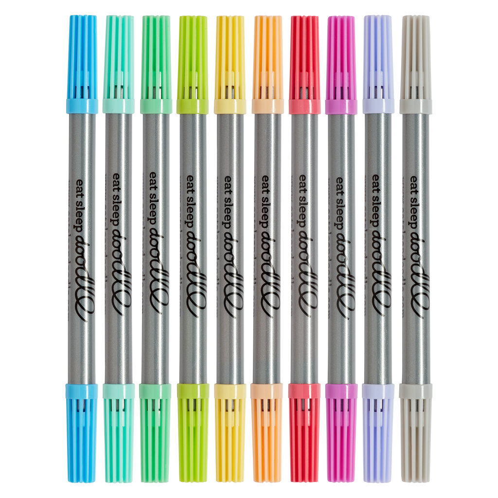 Kibakids - doodle wash-out pen set: pastel edition