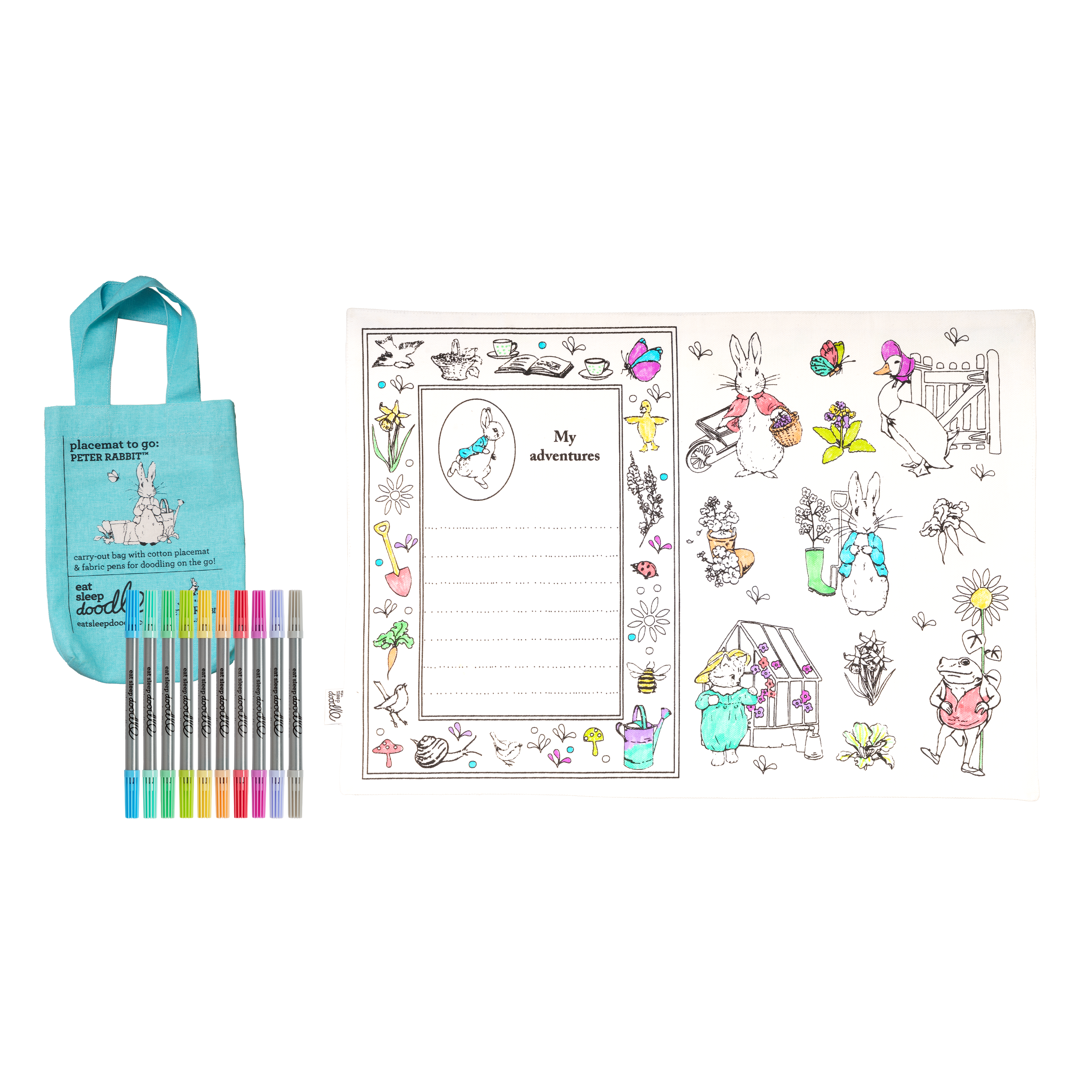 Kibakids - Peter Rabbit™ Reusable Colour-In Placemat for Kids
