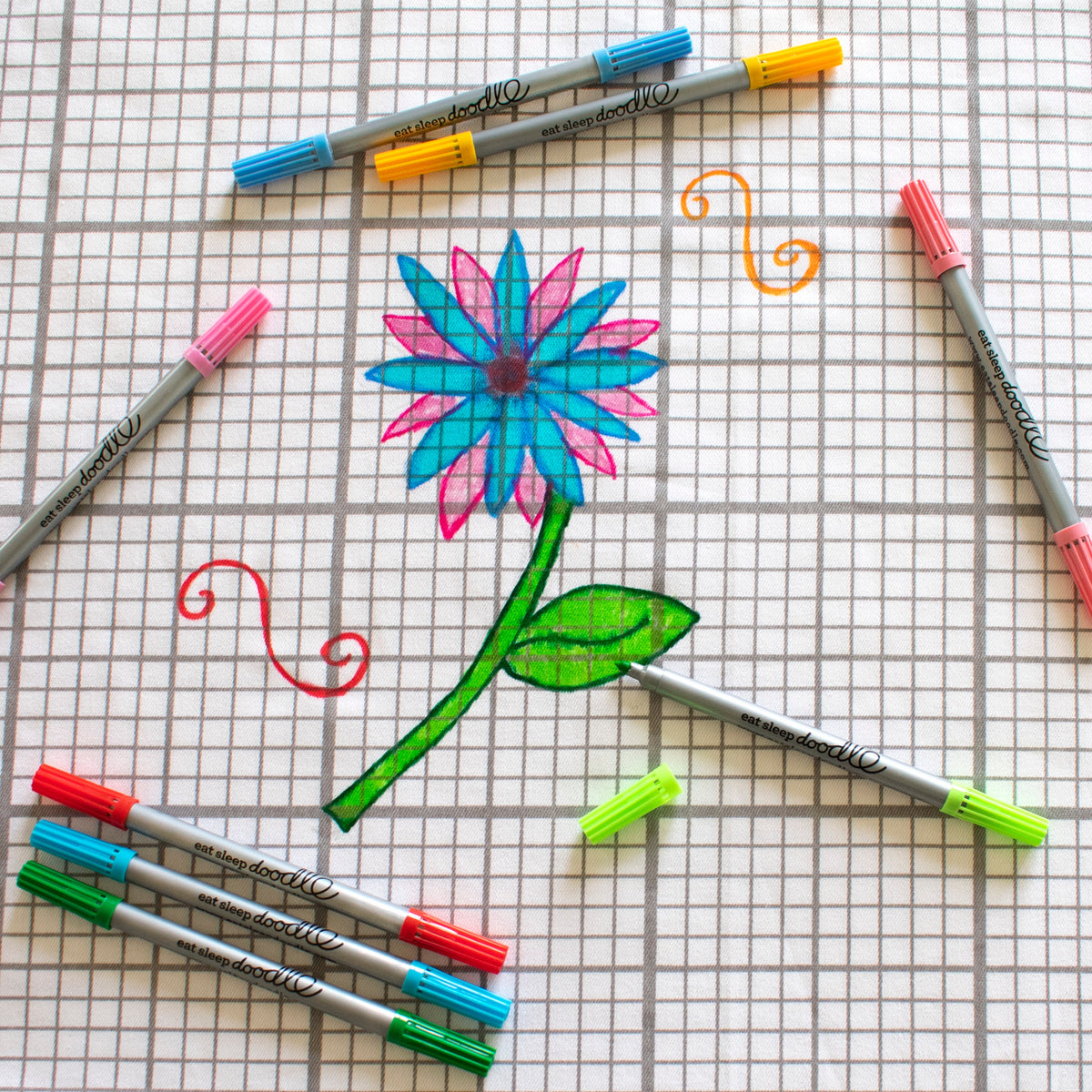 Kibakids - doodle wash-out pen set: pastel edition