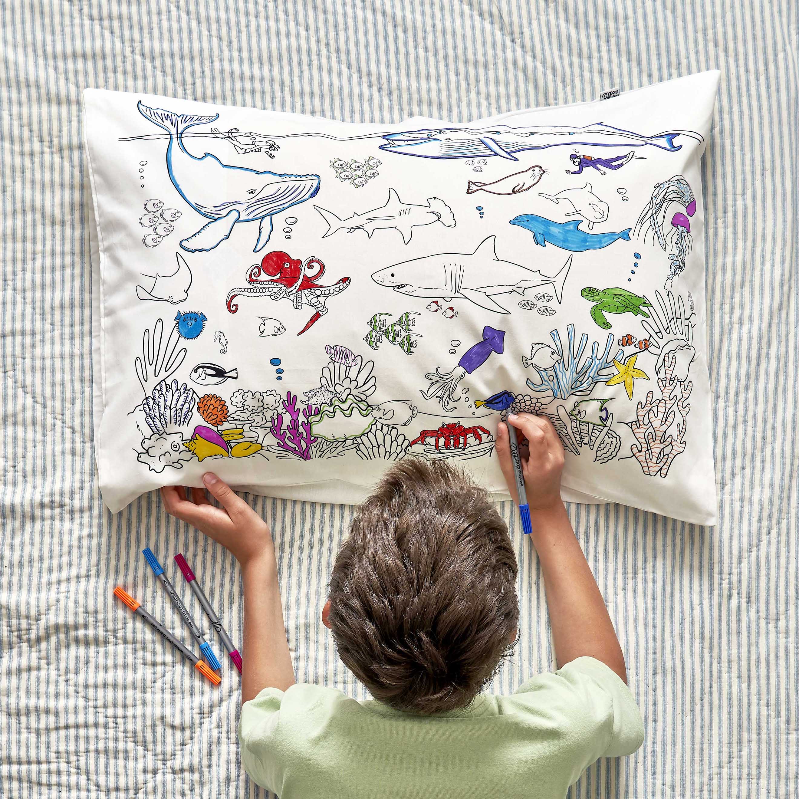 Kibakids - ultimate sleepover bundle - colour your own pillowcase