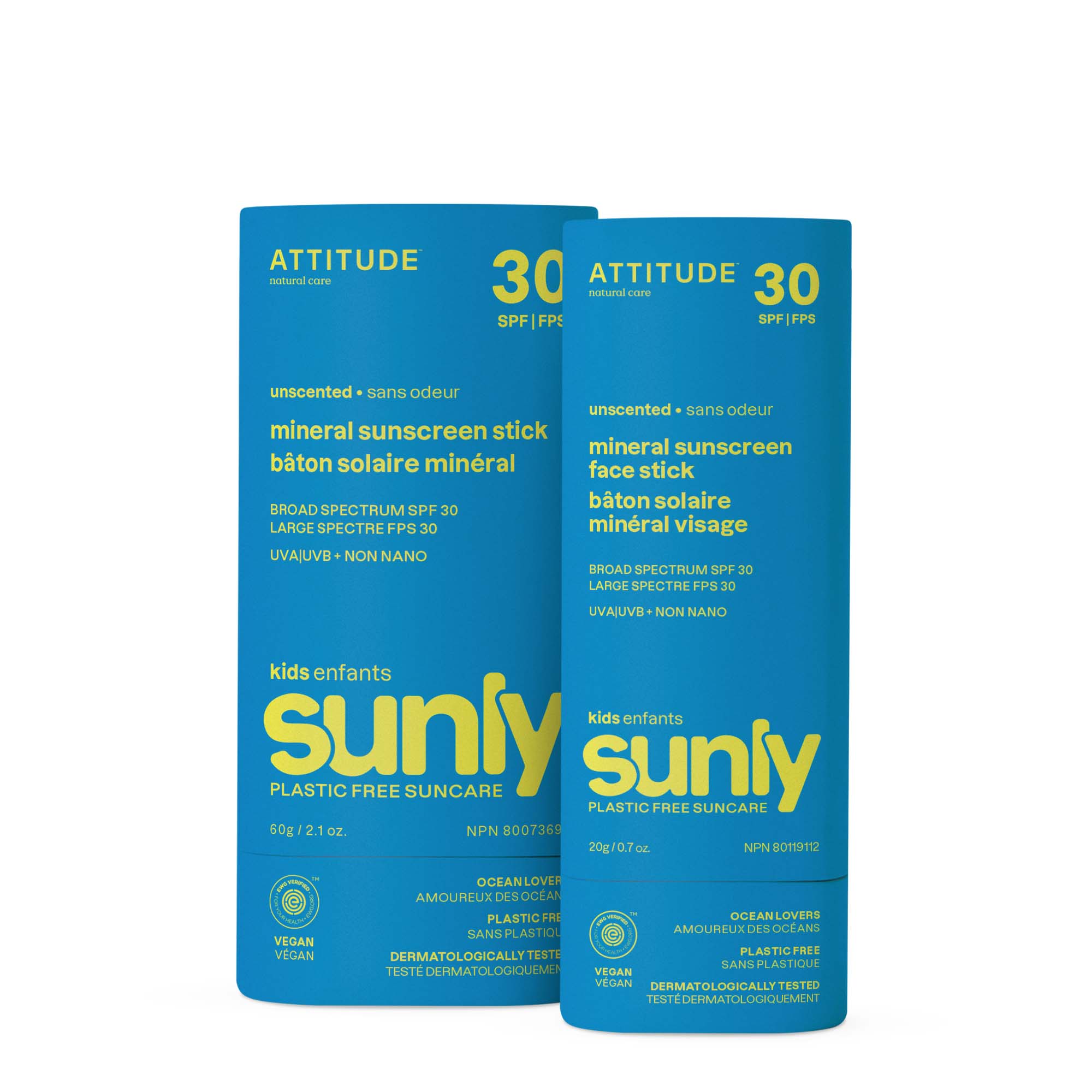 Kids Mineral Sunscreen Stick Duo Face & Body - SPF 30