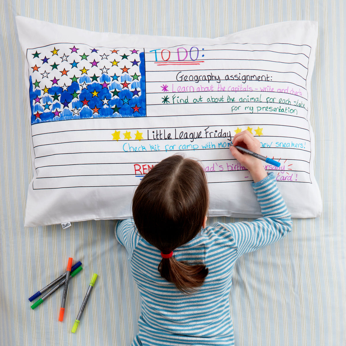 Kibakids - US map pillowcase